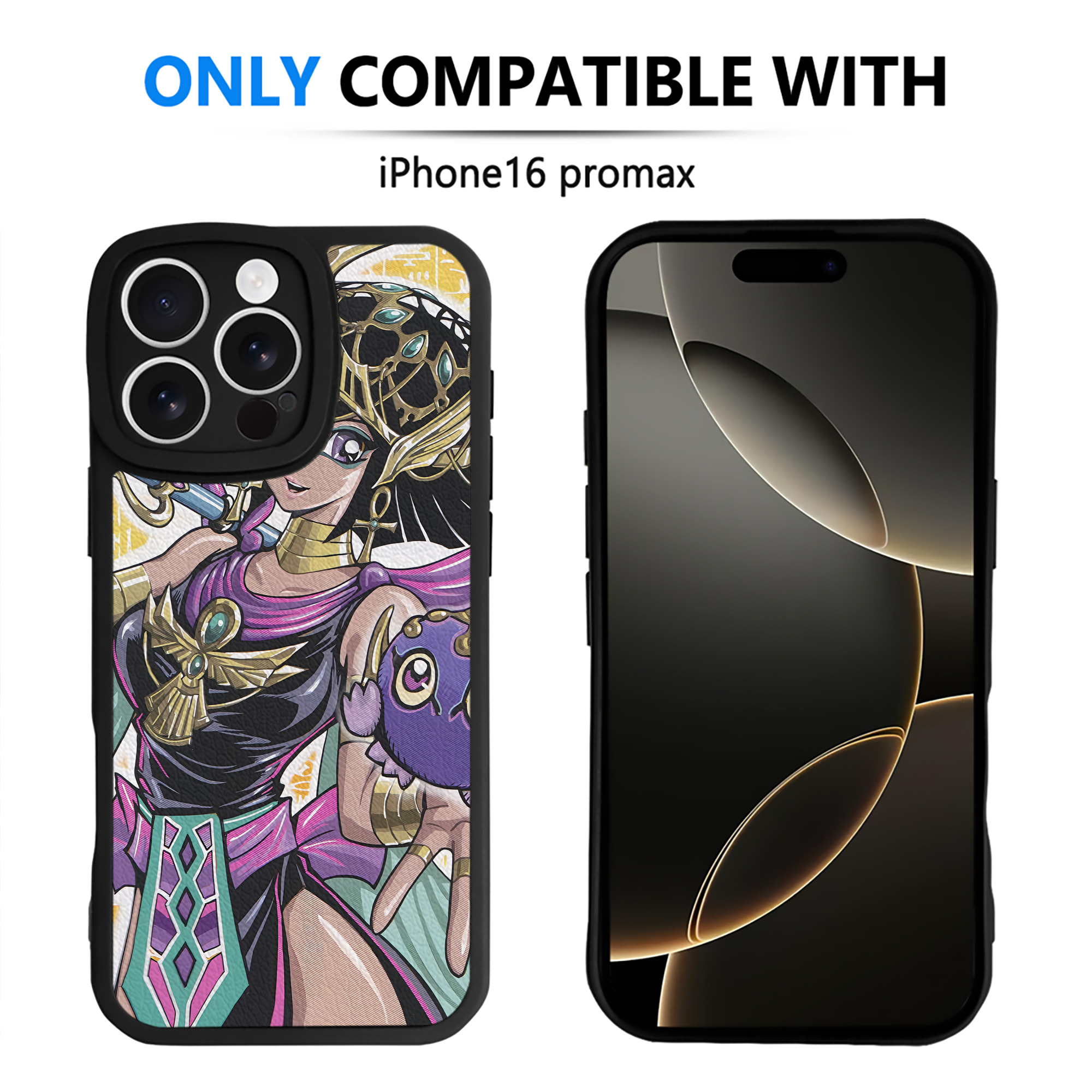 （画像用） 遊☆戯☆王 Yu-Gi-Oh! 【iPhone 16シリーズ対応】シリコンスマホケース（レザー調） 材質：シリコン